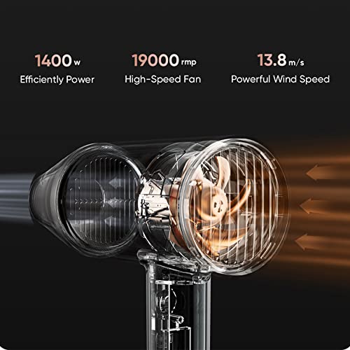 realme Hair Dryer 1400Watts with Ionic Technology | Dual Temperature & Speed Settings | White