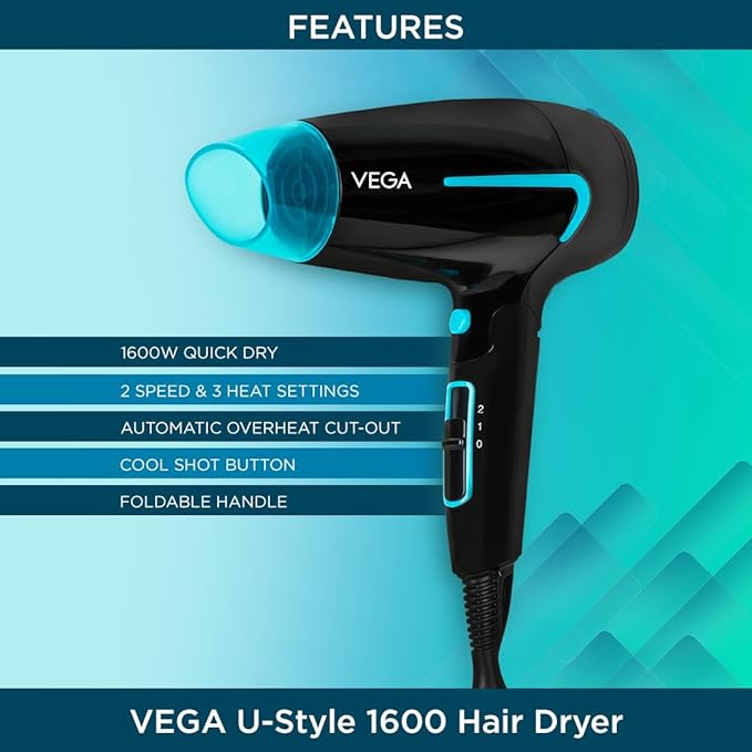 Vega VHDH-24 Hair Dryer - 1600 Watts
