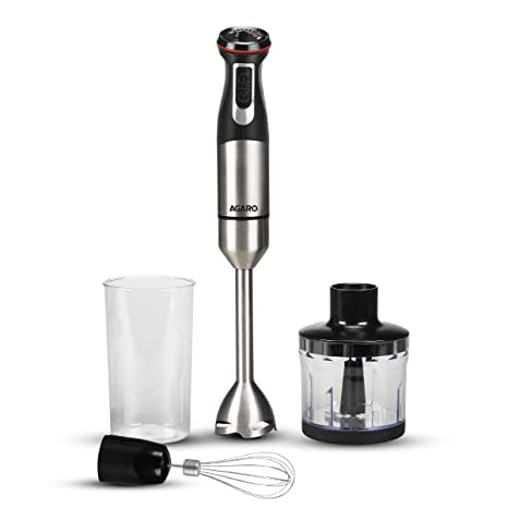 AGARO Grand 1000 Watts Hand Blender With Chopper, Jar & Whisker