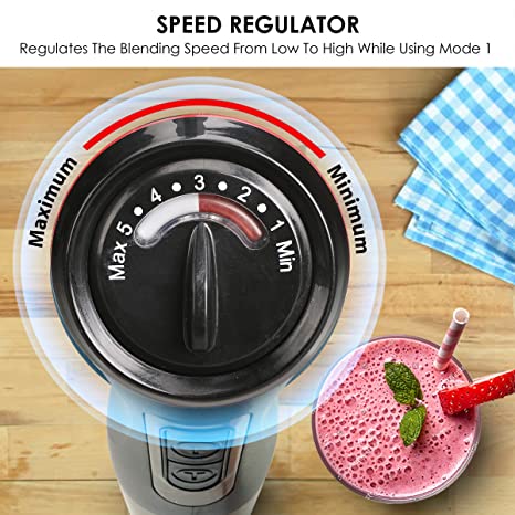 AGARO Grand 1000 Watts Hand Blender With Chopper, Jar & Whisker