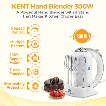 KENT 16051 300 W Hand Blender, White
