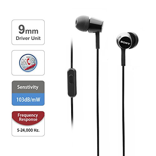 Sony MDR-EX150AP Wired In-Ear Headphones with tangle free cable