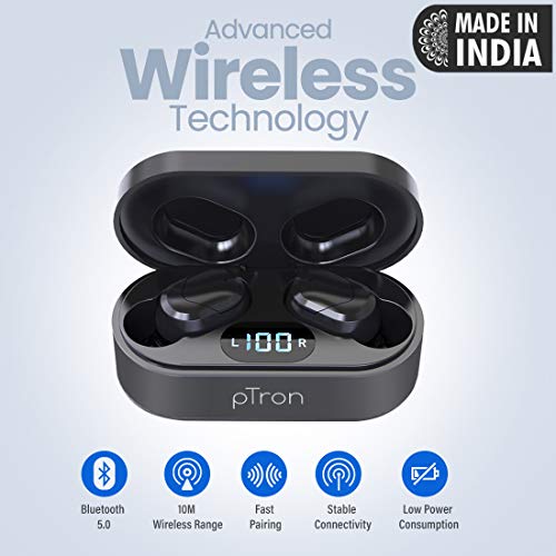 pTron Bassbuds Plus Truly Wireless Earbuds
