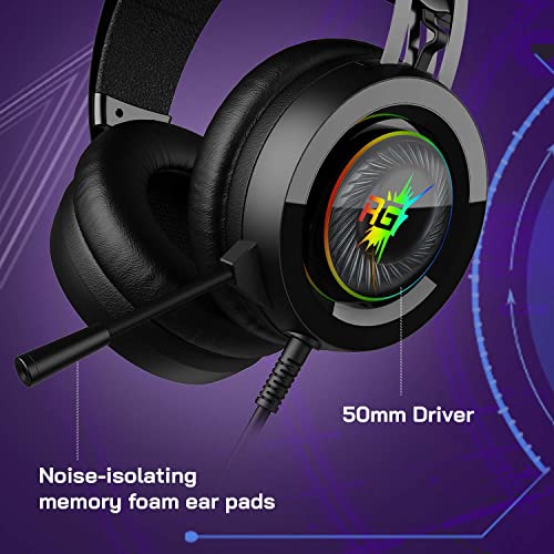 Redgear Cloak Wired RGB Gaming Headphones with Microphone