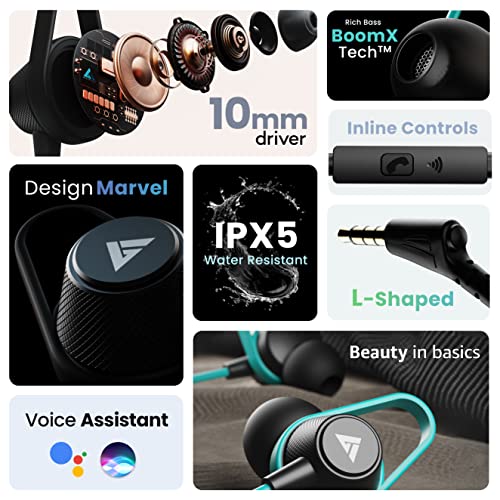 Boult Audio Bassbuds Loop 2 Wired Earphones