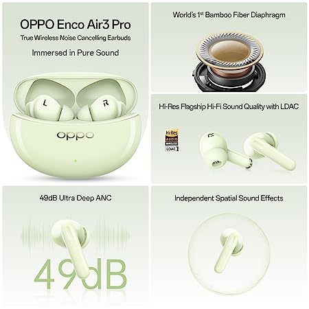 Oppo Enco Air3 Pro True Wireless in Ear Earbuds | Green