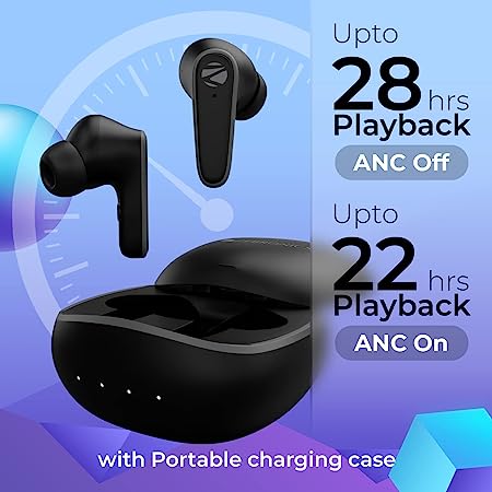Zebronics PODS 1 Wireless TWS Earbuds with Powerful ANC