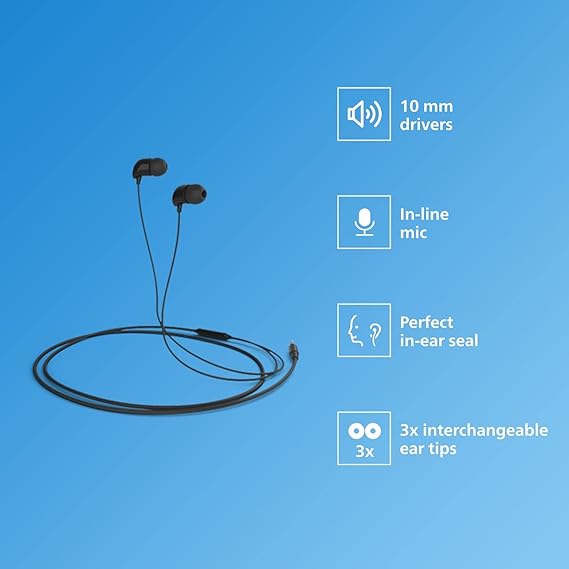 Philips Audio TAE1126 Wired Earphones