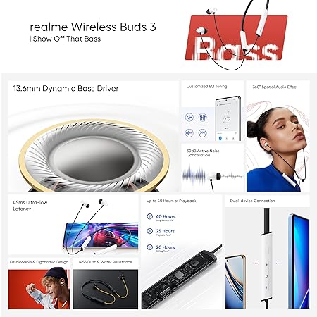 Realme Buds Wireless 3 Neckband With ANC
