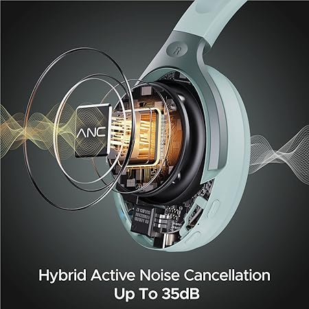 boAt Rockerz 551ANC Hybrid Active Noise Cancellation Headphones | Stellar Black