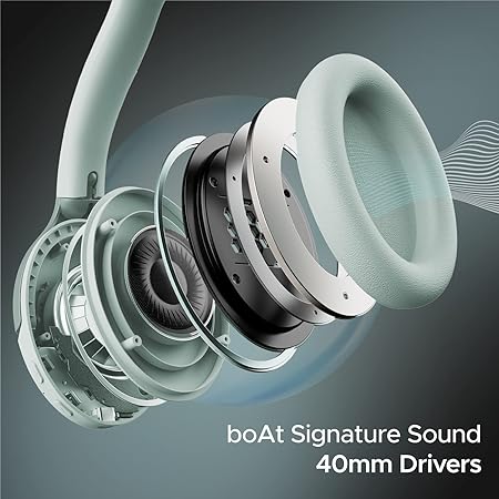boAt Rockerz 551ANC Hybrid Active Noise Cancellation Headphones | Stellar Black