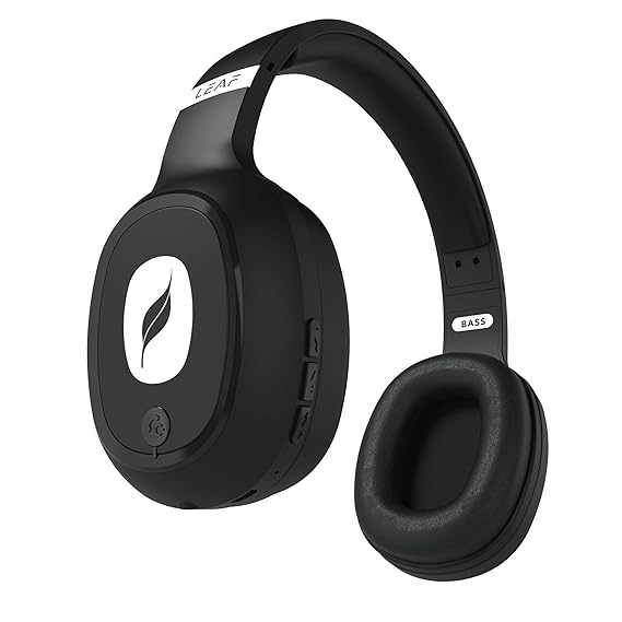 Leaf Bass Wireless Bluetooth Over Ear Headphones with Mic