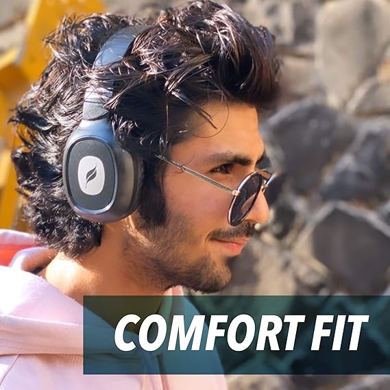 Leaf Bass Wireless Bluetooth Over Ear Headphones with Mic