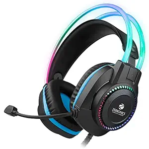 Zebronics Jet PRO Premium Wired Gaming On Ear Headphone with LED for Headband Plusearcups