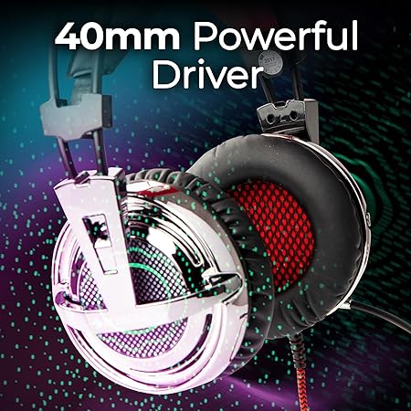 Zebronics ZEB-ORION USB Headphone with simulated 7.1 surround sound | 40mm driver | RGB LED