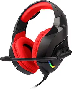 Zebronics Zeb-Rush Premium Wired Gaming On Ear Headphone with RGB LEDs | Dual 3.5mm Jack