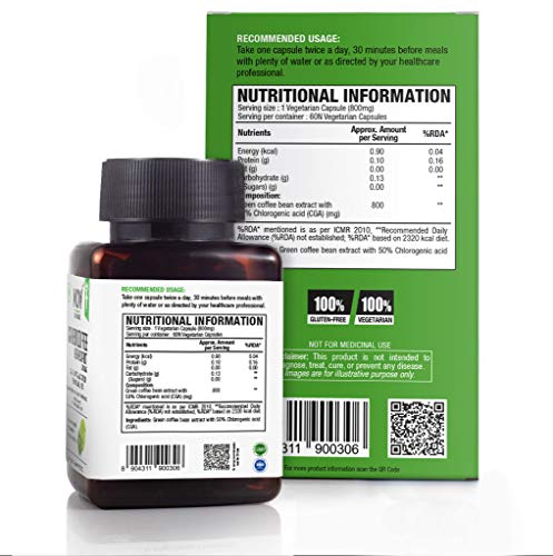 WoW Green Coffee Bean Extract Capsules, 60 Count