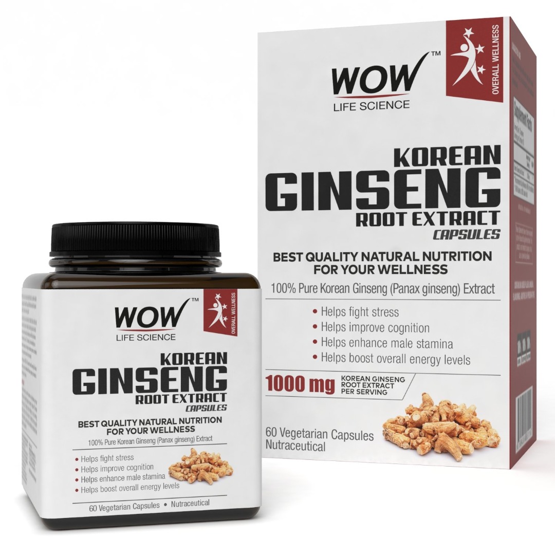 WoW Korean Ginseng Root Extract 60 Capsules