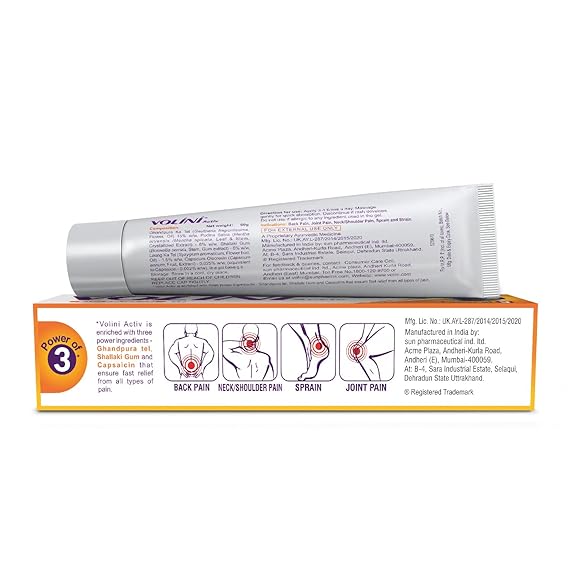 Volini Activ Pain Relief Gel (Pack of 10)