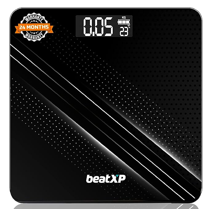 beatXP Gravity Digital Weight Machine For Body Weight with Thick Tempered Glass