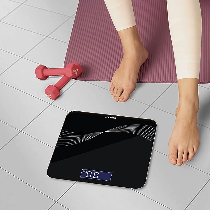 beatXP Wave Digital Weighing Scale LCD Panel Thick Tempered Glass