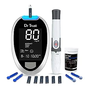 Dr Trust Fully Automatic Blood Sugar Testing Glucometer Machine