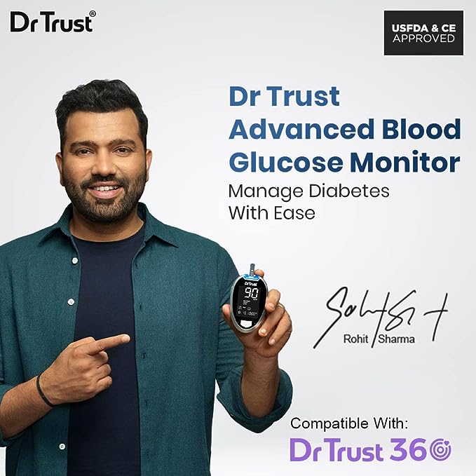 Dr Trust Fully Automatic Blood Sugar Testing Glucometer Machine
