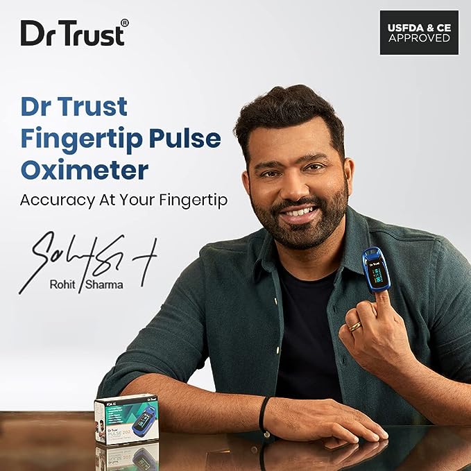 Dr Trust Professional Series Finger Tip Pulse Oximeter With Audio Visual Alarm and Respiratory Rate