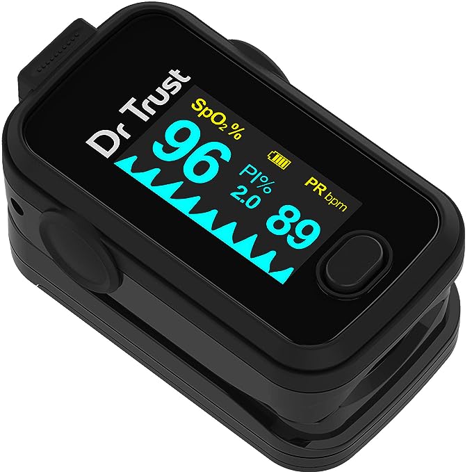 Dr Trust Signature Series Finger Tip Pulse Oximeter With Audio Visual Alarm