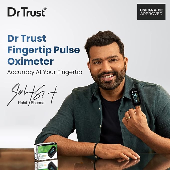 Dr Trust Signature Series Finger Tip Pulse Oximeter With Audio Visual Alarm