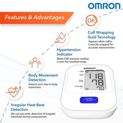 OMRON HEM-7120 Digital Blood Pressure Monitor with Intellisense Technology Bp Monitor
