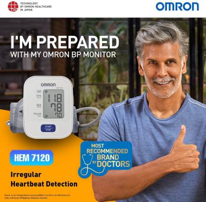 OMRON HEM-7120 Digital Blood Pressure Monitor with Intellisense Technology Bp Monitor