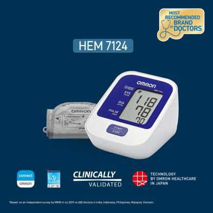 OMRON HEM-7124 Fully Automatic Digital Blood Pressure Monitor with Intellisense Technology Bp Monitor