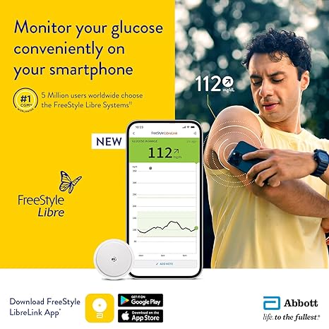 FreeStyle Libre I Sensor I Monitor Glucose on Your Phone FreeStyle LibreLink App, White