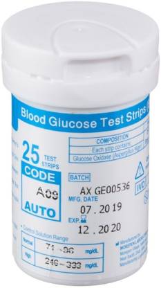 Dr Morepen BG-03 Blood Glucose Test Strips, Pack of 25