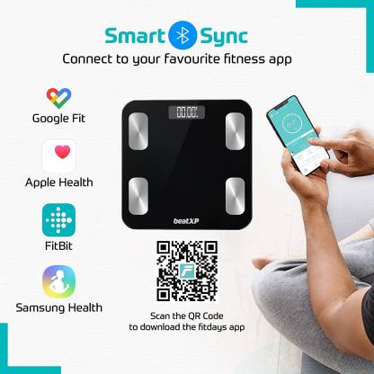 beatXP Weighing Scale with 13 Essential Body Parameters