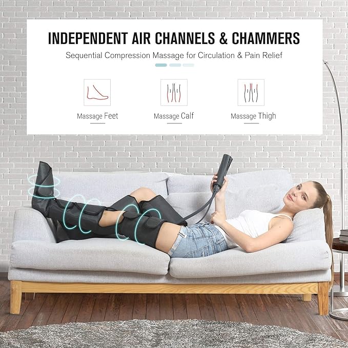 AGARO Magma Air Compression Leg Massager with Handheld Controller