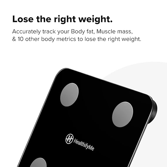 HealthifyMe Smart Scale Get Data Driven Smart Weight Loss and Track 11 Plus Key Body Metrics
