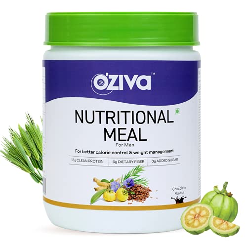OZiva Nutritional Meal for Men | Meal Replacement | Calorie Control | Better Energy | Chocolate