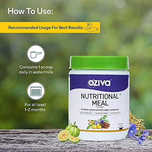 OZiva Nutritional Meal for Men | Meal Replacement | Calorie Control | Better Energy | Chocolate
