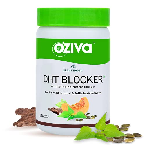 OZiva Plant Based DHT Blocker | Pine Bark | Hairfall Control | Follicle Stimulation