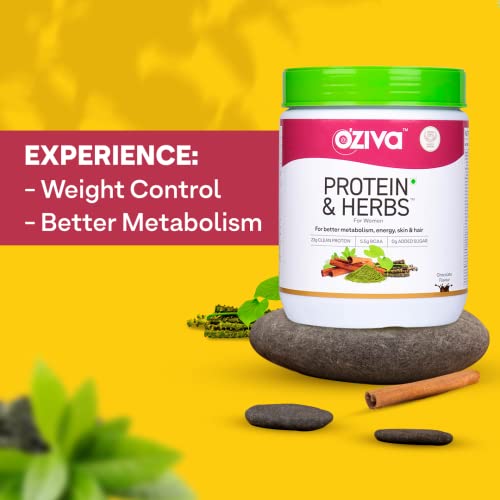OZiva Protein and Herbs for Women | Whey Protein | Ayurvedic Herbs | Weight Control | Better Metabolism | Vanilla Almond