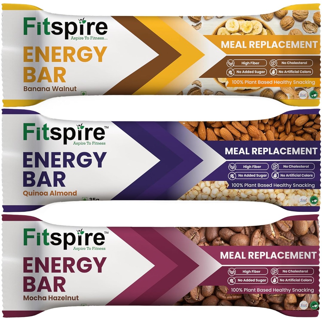 Fitspire Fit Nutrition Energy Bar | Healthy | Sugar Free | Hazelnut