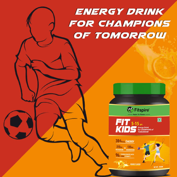 Fitspire Energy Drink | Vitamin C Enriched | Kids | Orange