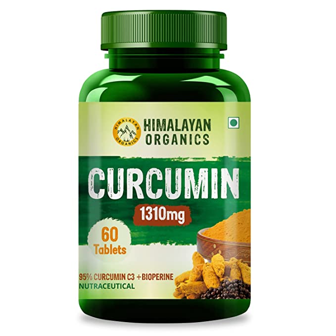 Himalayan Organics Curcumin 1310mg | 95% Curcuminoids | Bioperine | Advanced Absorption