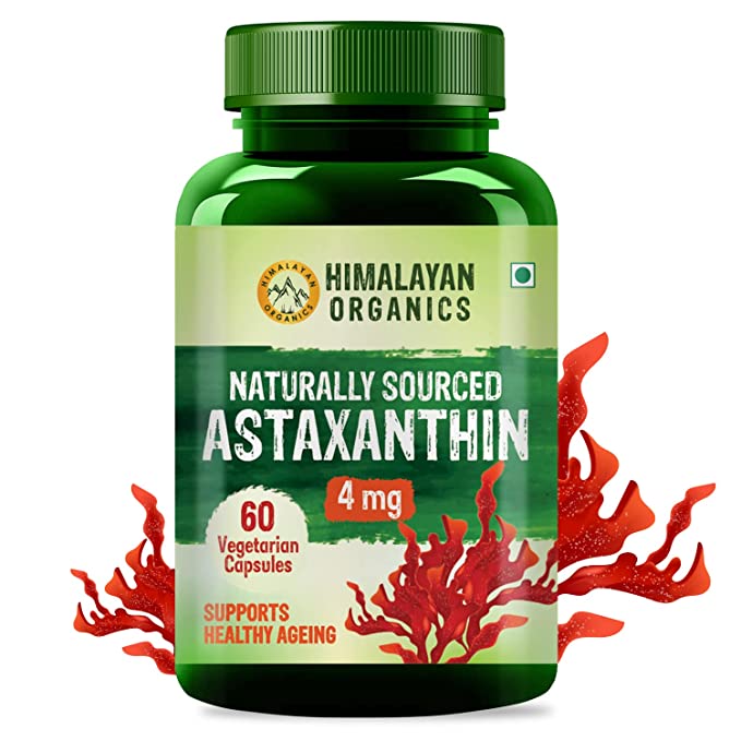Himalayan Organics Astaxanthin 4mg | Naturally Sourced | Antioxidant | Skin and Eye Health