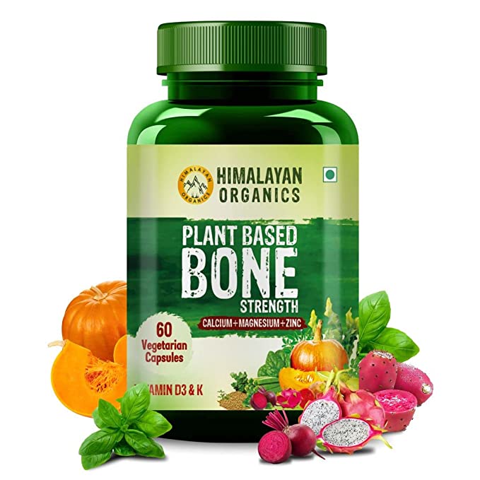 Himalayan Organics Plant Based Bone Strength | Calcium | Magnesium and Zinc