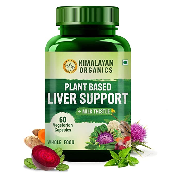 Himalayan Organics Plant Based Liver Support | Milk Thistle | Dandelion and Turmeric | Detox