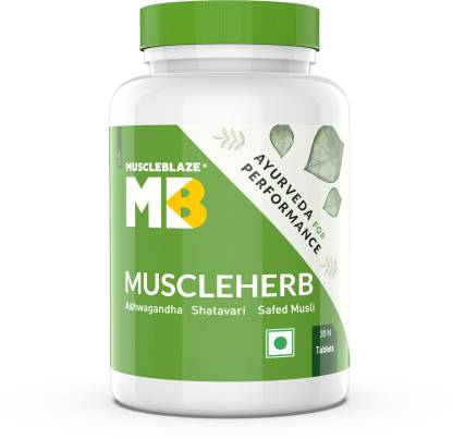 MuscleBlaze Ayurveda Performance MuscleHerb | Ashwagandha | Shatavari and Safed Musli | Stamina