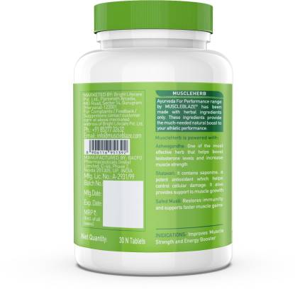 MuscleBlaze Ayurveda Performance MuscleHerb | Ashwagandha | Shatavari and Safed Musli | Stamina